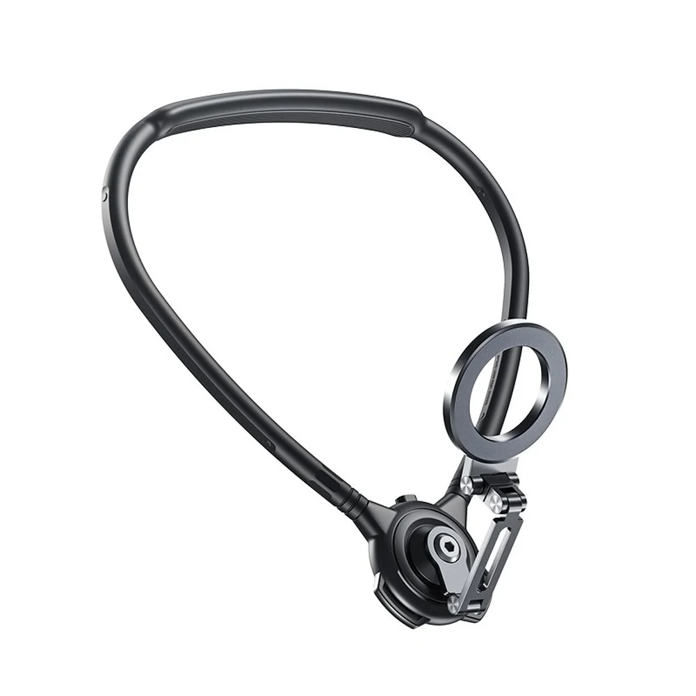 

magnetic neck support phone holder for cycling running with 360 adjustable snap mount aluminum alloy silicone for most phones