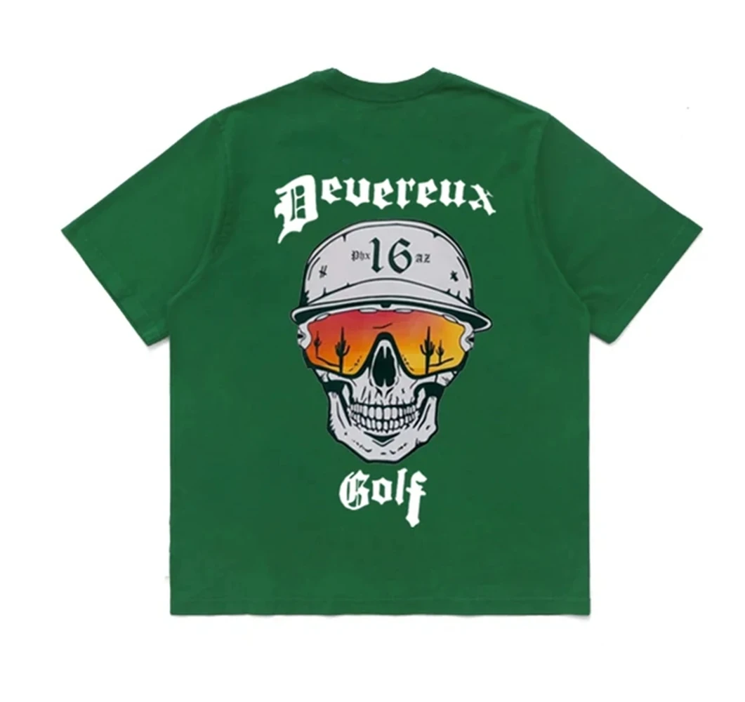 DEVEREUXE GOLF Summer Golf Outdoor T-shirt High Quality Cotton Round Neck Short Sleeve Clothing for Men and Women 72527