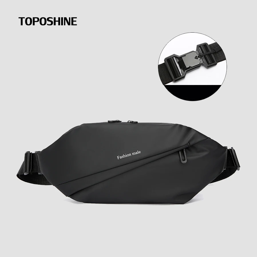 Toposhine-bolsas de mensajero para deportes al aire libre, riñonera de tela Oxford para el pecho, bolso de un solo hombro para viaje y ocio para hombre