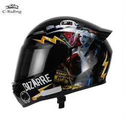 Adult Helmets For Motorcycle Full Face Helmet HD Visors Capacete De Moto Capacetes DOT Approved