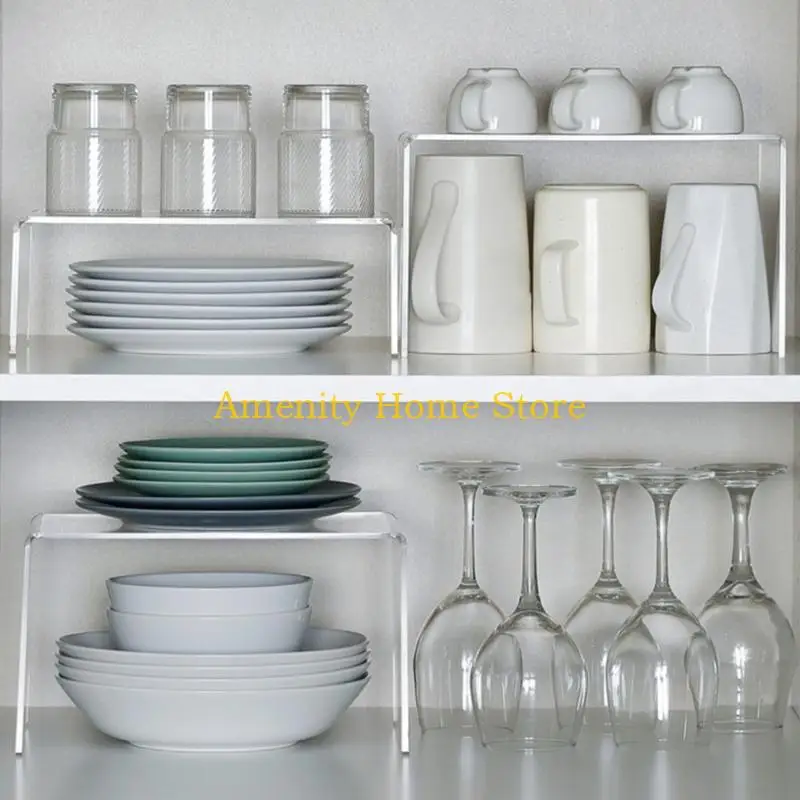 

F26C Clear Acrylic Stand Set for Displays Perfumes Risers Shelf Cupcake Display Risers Upgrades for Cosmetics & Accessories