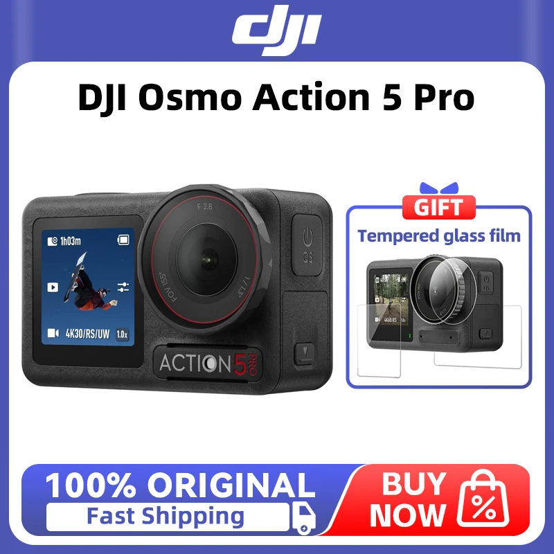 DJI Osmo Action 5 pro Camera 1/1.3″ Sensor 4hrs Extended Battery Life original brand new in stock