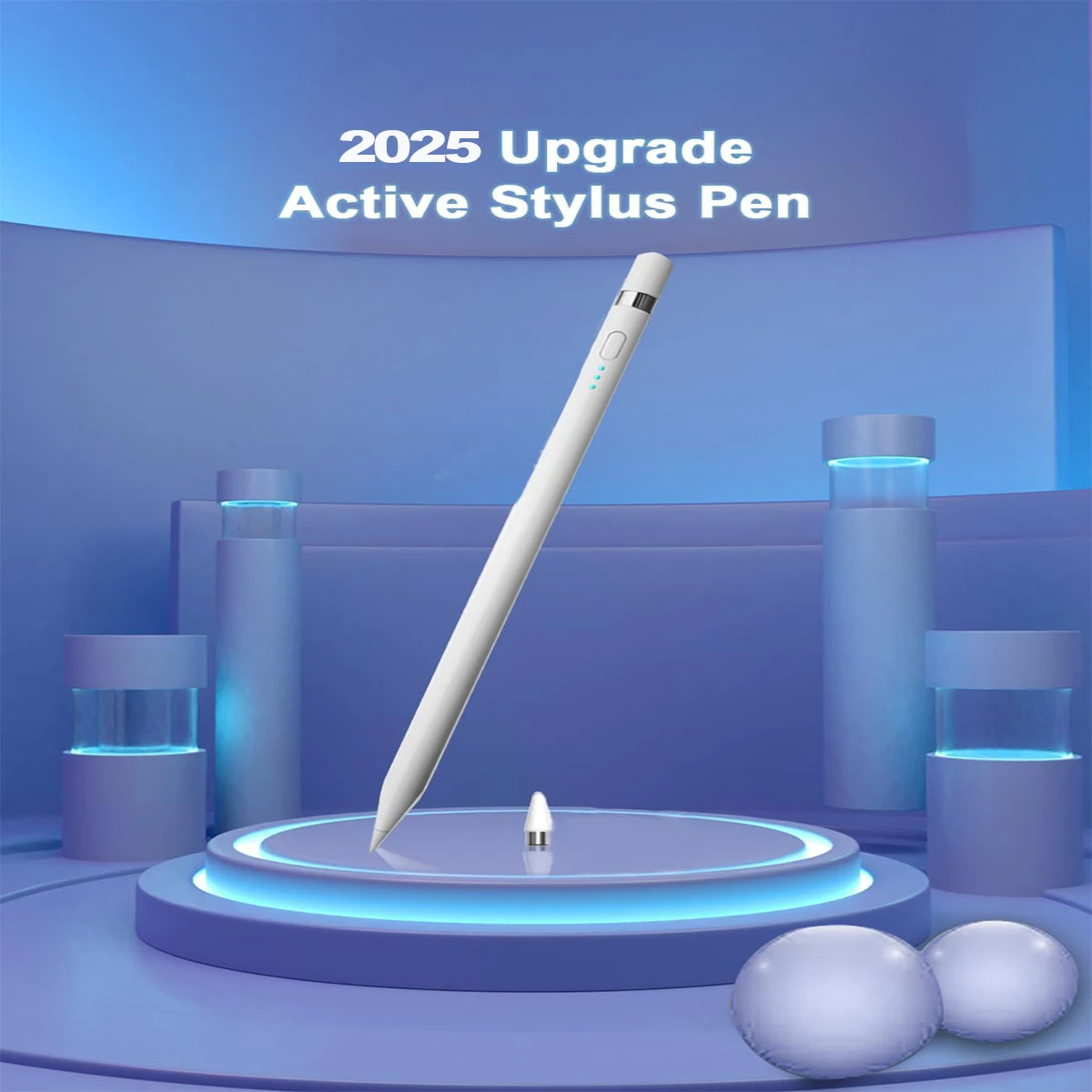 Stylus Pens for Touch Screens Power-Display Tablet Pen POM Tip Magnetic Digital Touch Pen Compatible with iPhone/iPad/iPad Pro/L