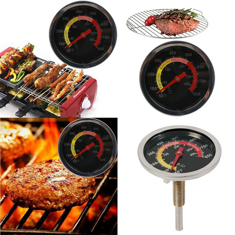 Grill Digital Cooking Thermometer Barbecue BBQ Charcoal Pit Wood Smoker Temperature Gauge Thermometer Fahrenheit/℃ Kitchen Tools