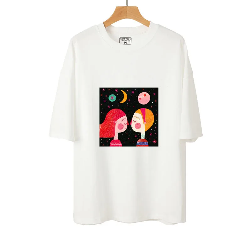 Playfulness Fun Stickers Wonderful Night Vinyl Patch Owl Fox Astronaut DTF Heat Transfer Sticker For T-shirt Iron On Clothes&bag - view 5