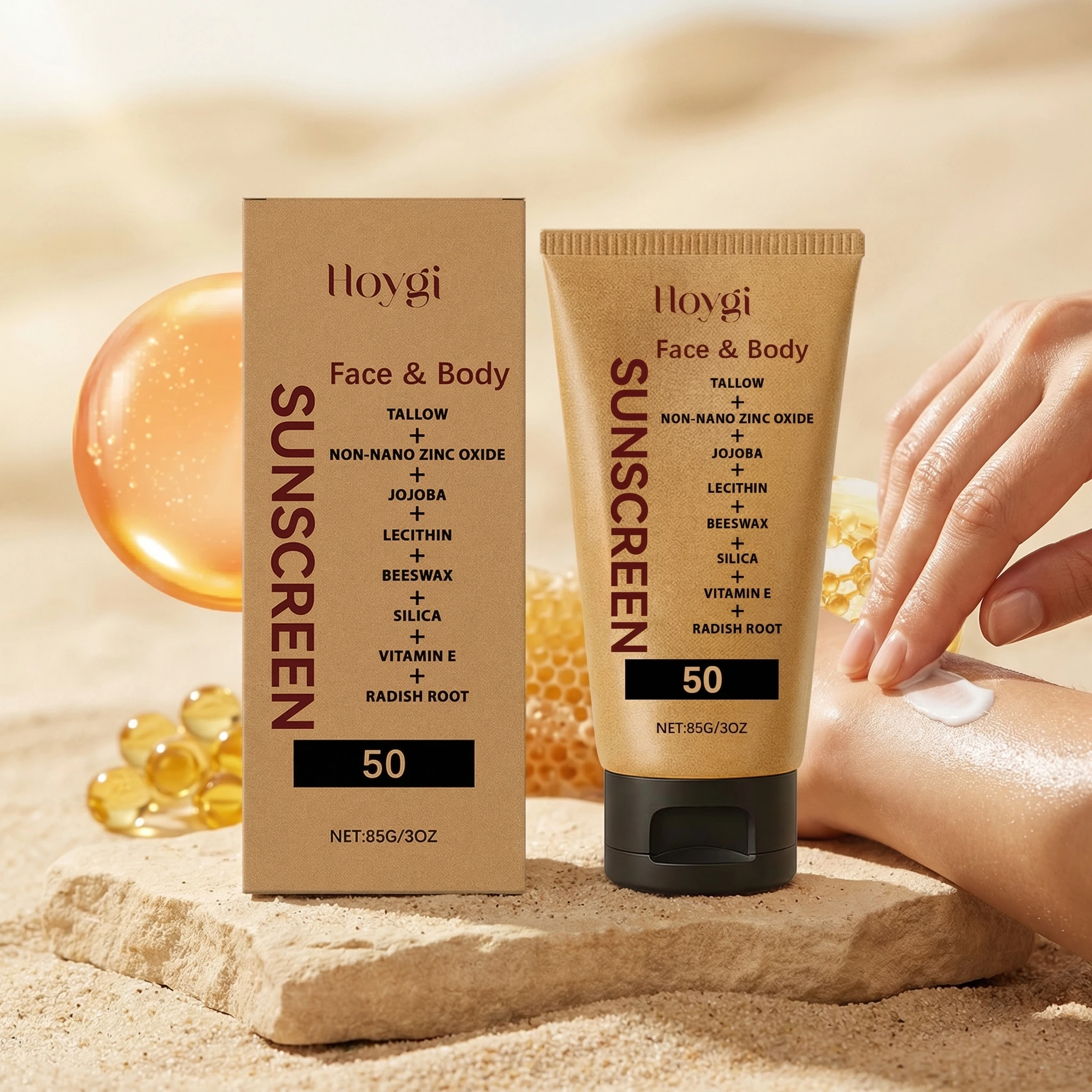 

80g Lightweight Sunscreen Cream Deep Moisturizing Relief Dryness & Redness Nourishing UV Protection Non-sticky Sunblock Lotion