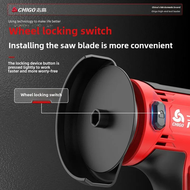 Chigo 16.8V Cordless Electric Angle Grinder 20000r/min with Lithium Battery Polishing Grinding Machine for Diamond Cutting - Image 6