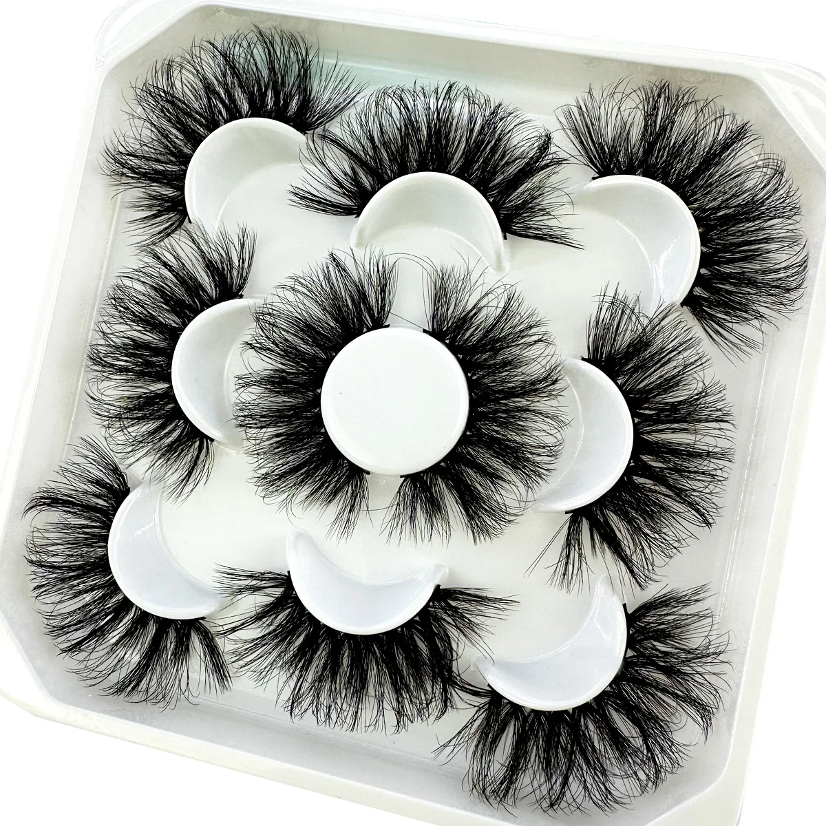 New 5Pairs 5D Fluffy Eyelashes 25mm 3d Mink Eyelashes Handmade Soft Volume Natural Lashes maquillaje Lash Vendors False Lashes