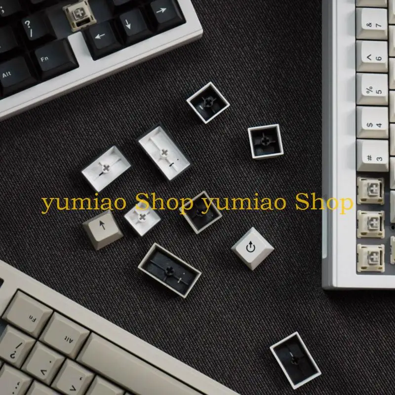 587B Thick ABS Keycaps 121 Keys WOB Double Shot Process CherryProfile Keycap Set For Mechanical Keyboard Caps