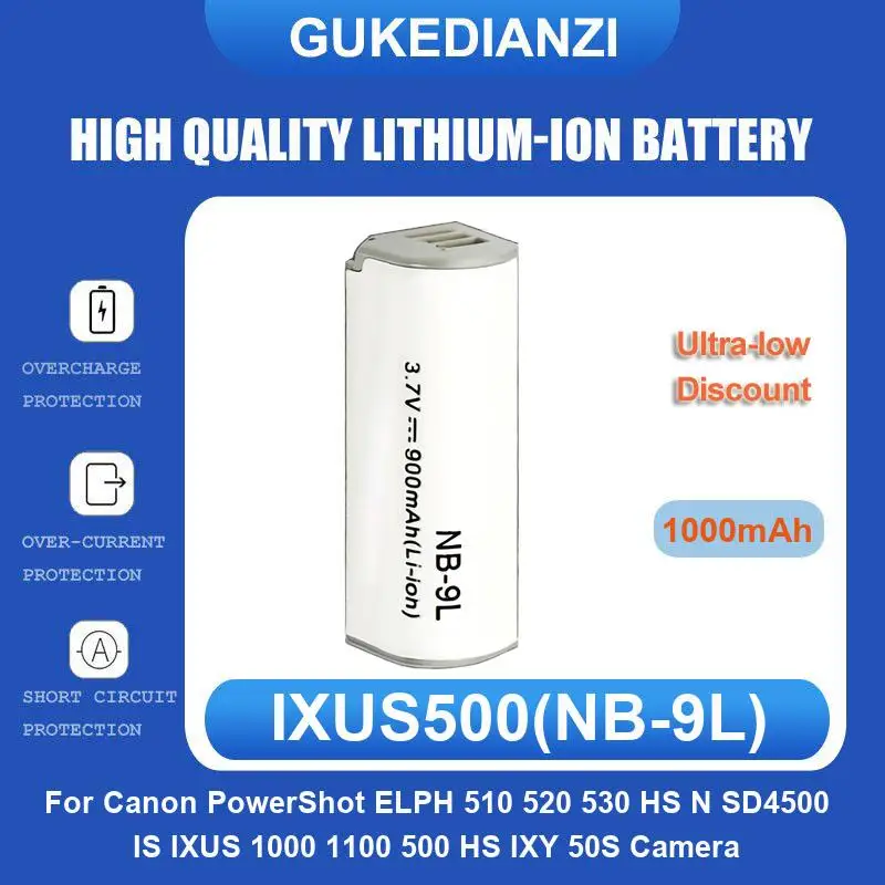 Battery For Canon PowerShot A3300 A3200 A3100 A3000 A2200 A1200 IS Camera ELPH 510 520 530 HS N SD4500 IXUS 1000 1100 500 IXY