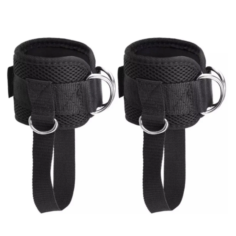 

Adjustable Ring Ankle Straps With Foot Strap Cable Machine Fitness Thigh Glute Exercises Padded Ankle Cuffs Accessories