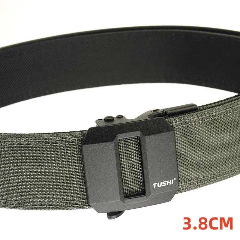

1,5-дюймовый тактический ремень с металлической пряжкой, регулируемые прочные нейлоновые ремни с храповым механизмом IPSC USPSA IDPA, жесткий ремень для тяжелых условий эксплуатации Gea