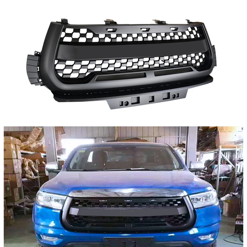 Exterior Auto Accessories Front Modify Racing Grills Grille Fit For Greatwall Poa Power 2020 2021 Mesh Mask Bumper Cover Grille