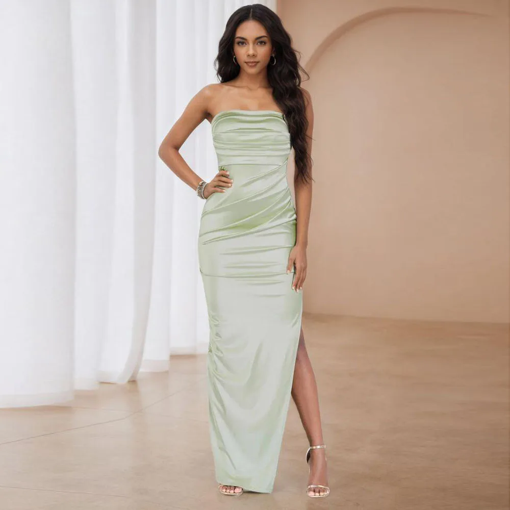 

Светло-зеленые платья для выпускного вечера, женские платья без бретелек без рукавов, сексуальные женские платья для торжественных случаев, элегантные платья на заказ, 2025 г.