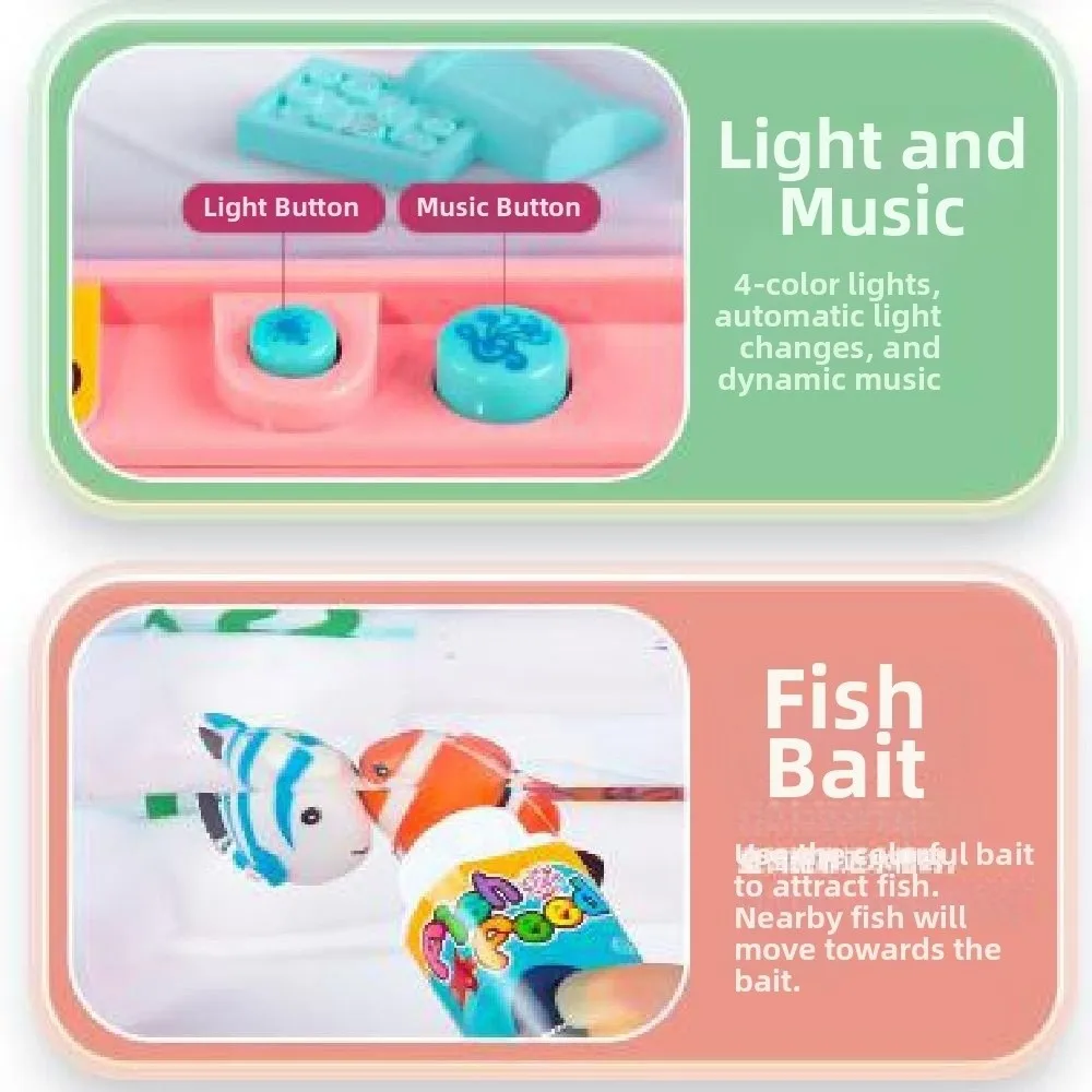 

Creative Artificial Aquarium Lovely with Music and Light Mini Simulation Fish Tank Cartoon Funny Fish Tank Decoration
