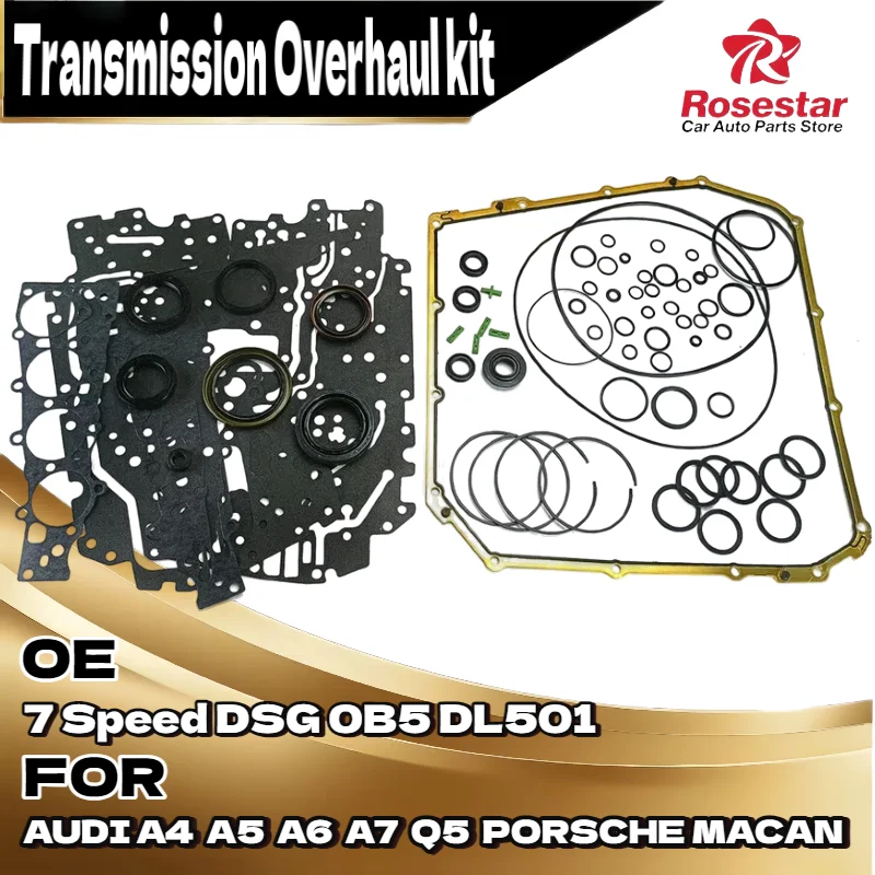 

For Audi 0B5 DL501 7-Speed DSG Transmission Overhaul Rebuild Kit, Includes Gaskets, Seals & Filters