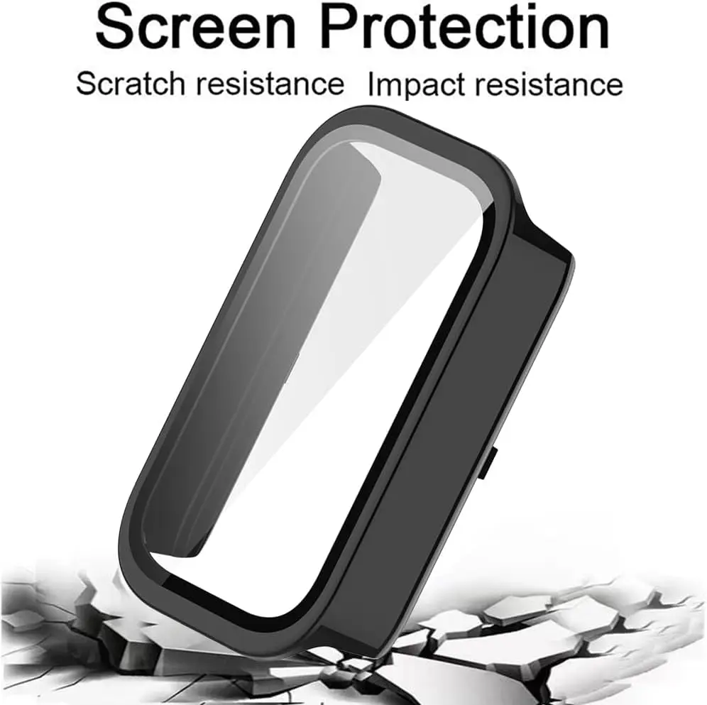 PC+Glass Case For XIAOMI Smart Band 11 Active Screen Protector Tempered Glass Cover For Xiaomi Mi Band 11 Active Protective Case image 3