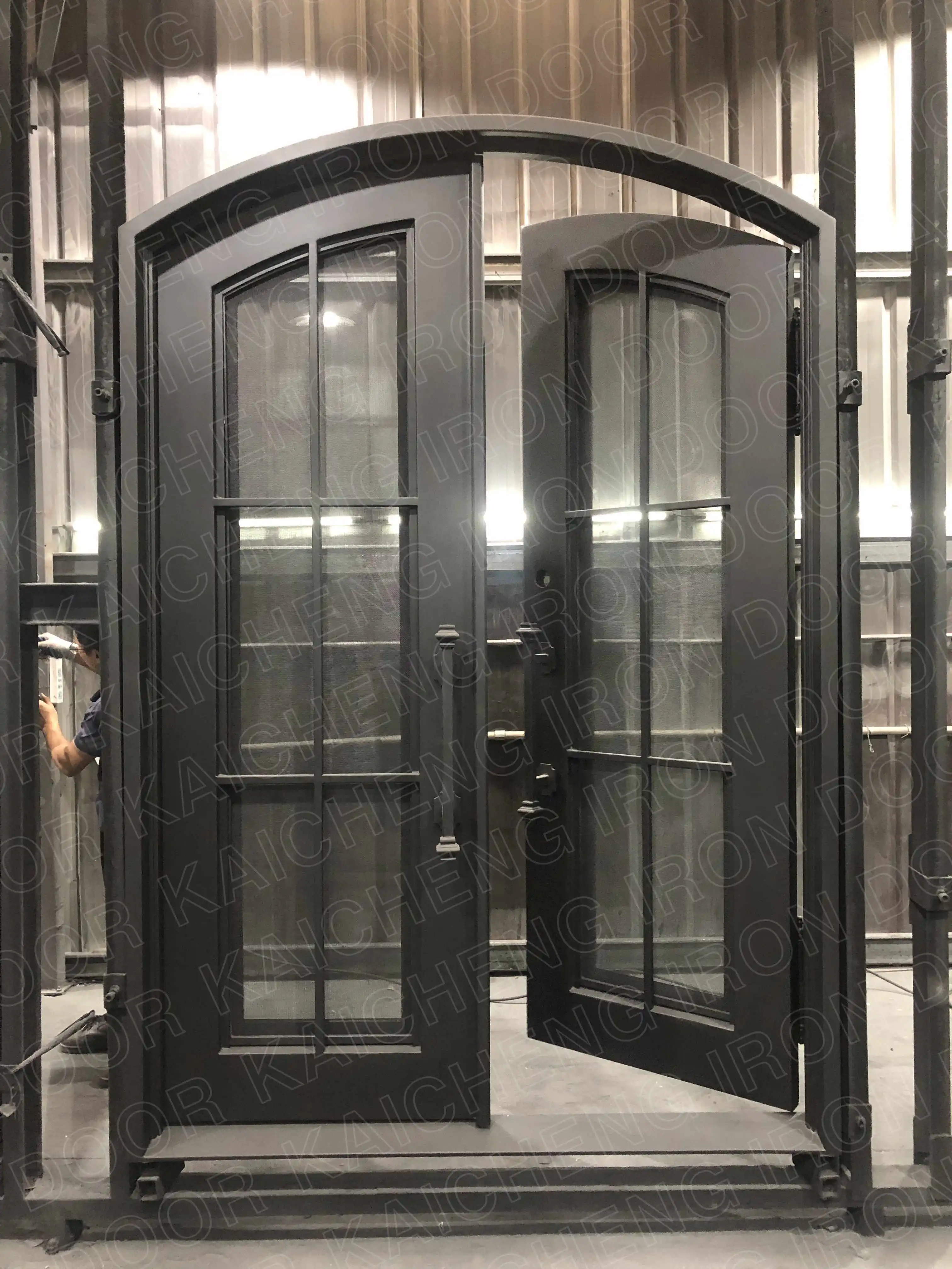 Pre-Hang Factory Wrought Iron French Doors Wrought Iron Glass Door Wrought Iron Door