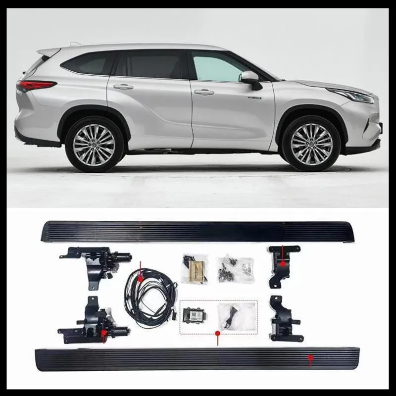 

For TOYOTA Highlander CROWN Hybrid 2022-2025 Electric Side Step Motor Power Switch Automatic Running Board Aluminum Pedals