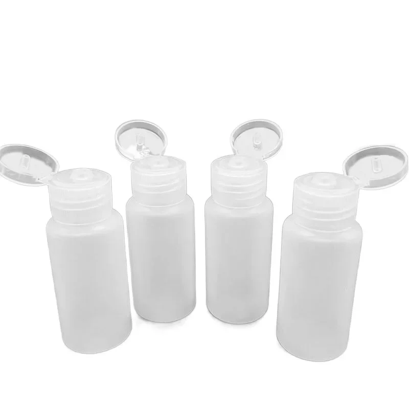 Plástico Squeeze Flip Cap Garrafas, Viagem Recipientes Recarregáveis, Adequado para Shampoo, Condicionador, Loção, Cremes, PE, 10 ml, 20 ml, 30 ml, 50ml, 10pcs