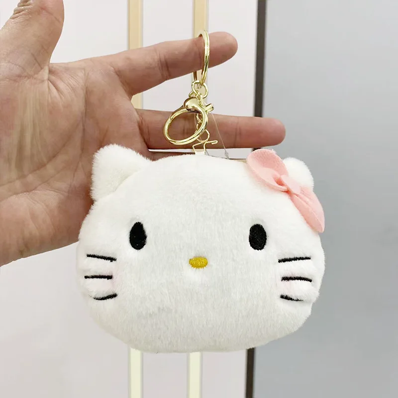 Pluszowy breloczek Sanrio, portmonetka na monety, urocza zawieszka Kulomie, mini pluszak, zabawka pluszowa.