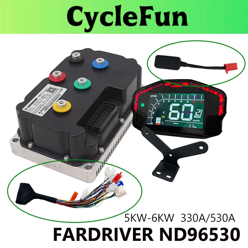 

Контроллер синусоидальной волны FarDriver 5KW-6KW ND96530 96V 330A BLDC с дисплеем DKD для комплектов для переоборудования электрических мотоциклов и скутеров