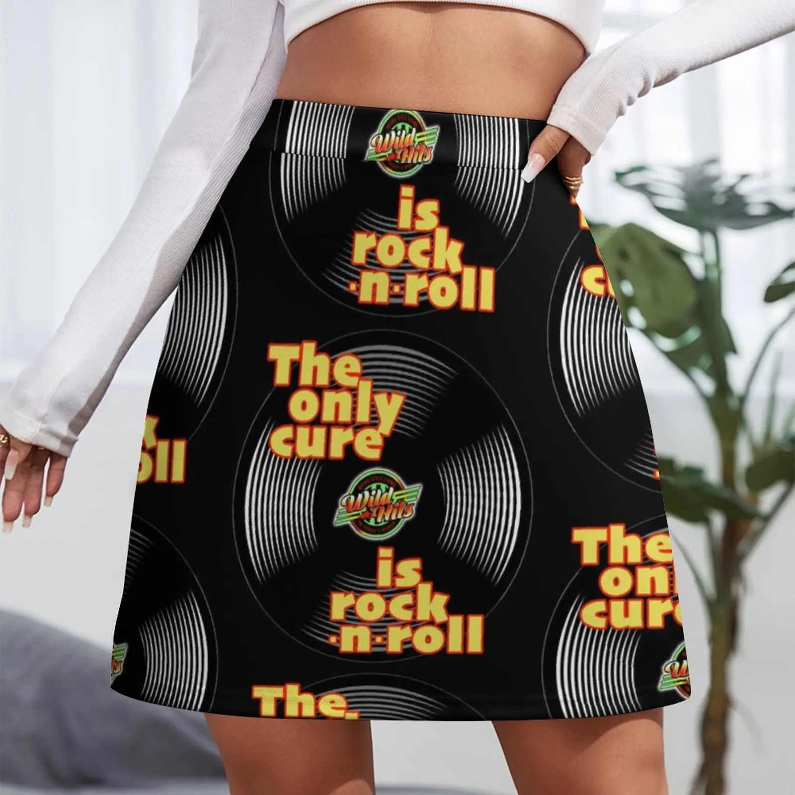 Rock N Roll Thema Retro Design Mini Rok Zomerjurk Dames 2023 Dames Zomerrokken