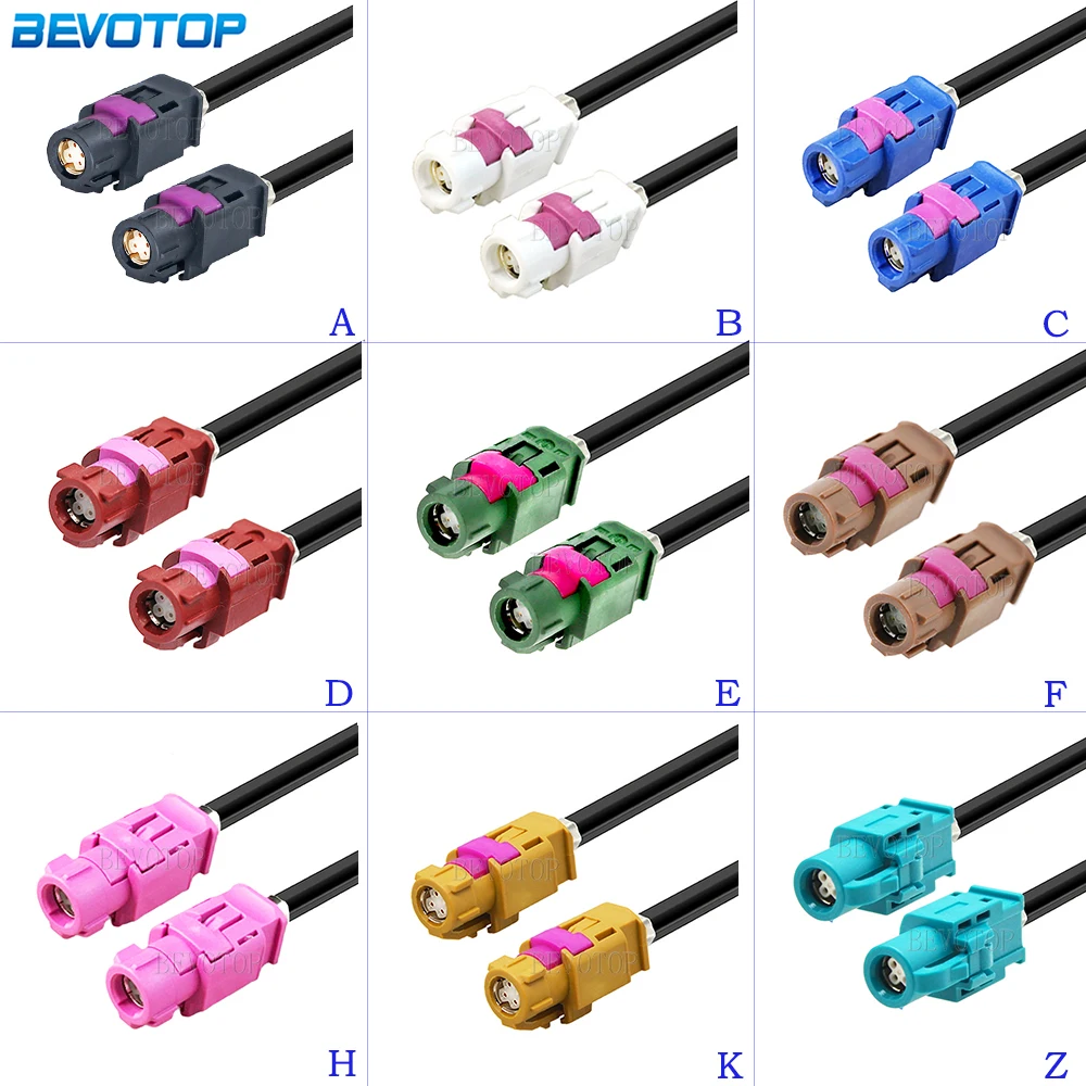 New 4Pin HSD Code A/B/C/D/E/F/G/H/K/Z Female to Female Jack Connector 4-Cores HSD LVDS Cable Harness for Benz BMW Audi Tesla VW