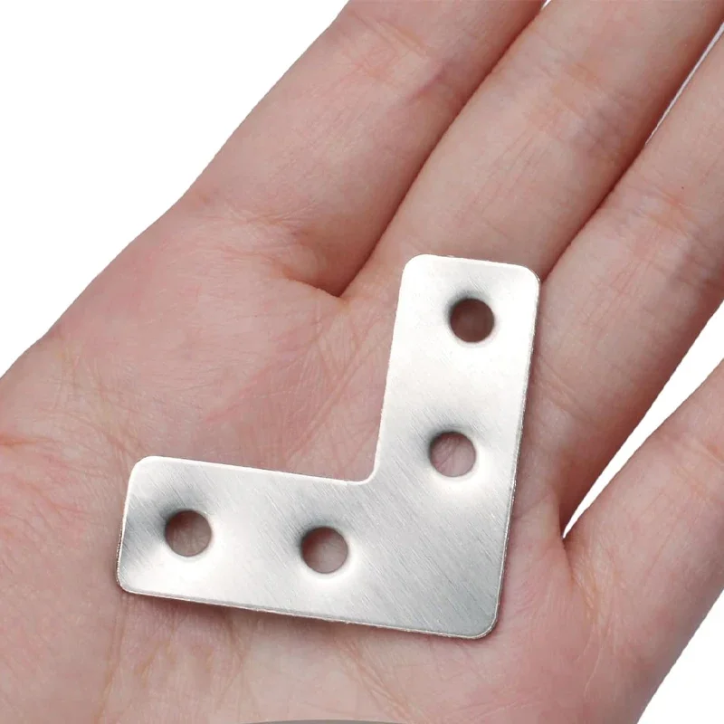 10/20/30 шт. L-образный угловой код 40 мм (1,57 дюйма), прямоугольный кронштейн, крепеж для мебели, используемый для стабилизации столов и стульев