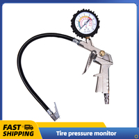 Tire Inflator Pressure Gauge with Inflator Deflation Precise Pressure Measurement Compatible with Air Pump for Truck Bus RV Car