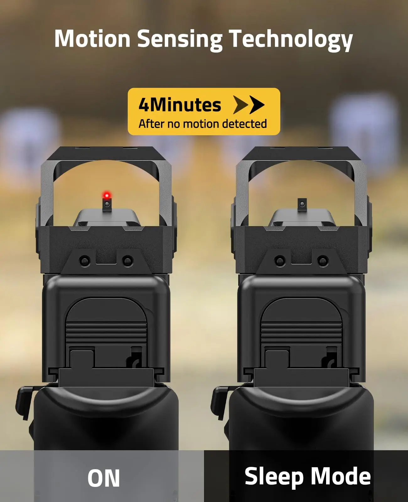 Red Dot Sight 2MOA Optic Sight Shake Awake for Open Reflex Optics with 21mm Picatinny Base Hunting