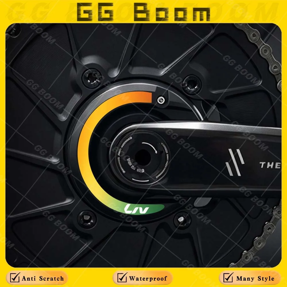 Bicycle Accessories 4 Bolt Road Bike Spider Power Meter Sticker Bicycle Crank Power Meter Decals Waterproof For ThinkRider PP5