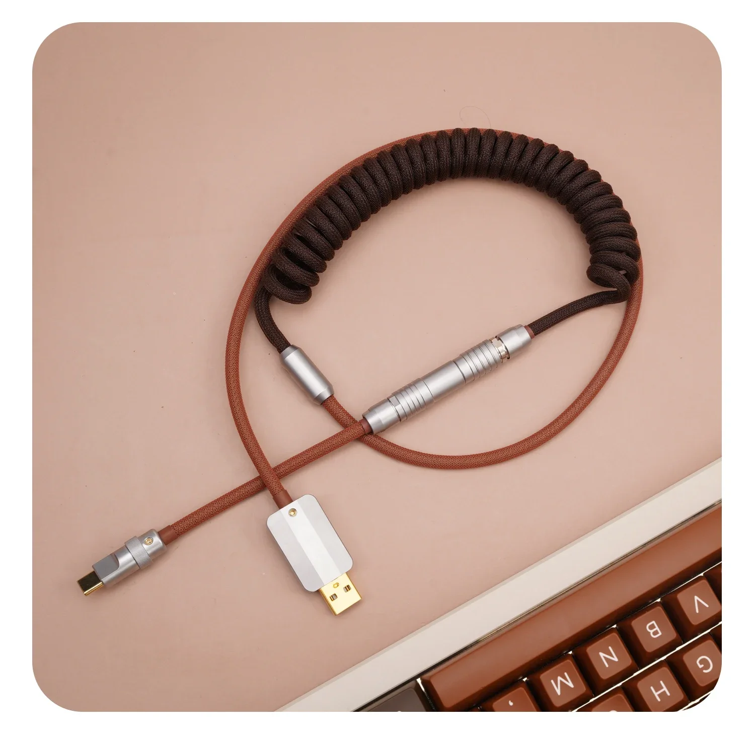 GeekCable-Câble de données personnalisé pour clavier mécanique d'ordinateur, ligne de touches SP, GBrosTheme, Chocolate Vocoon