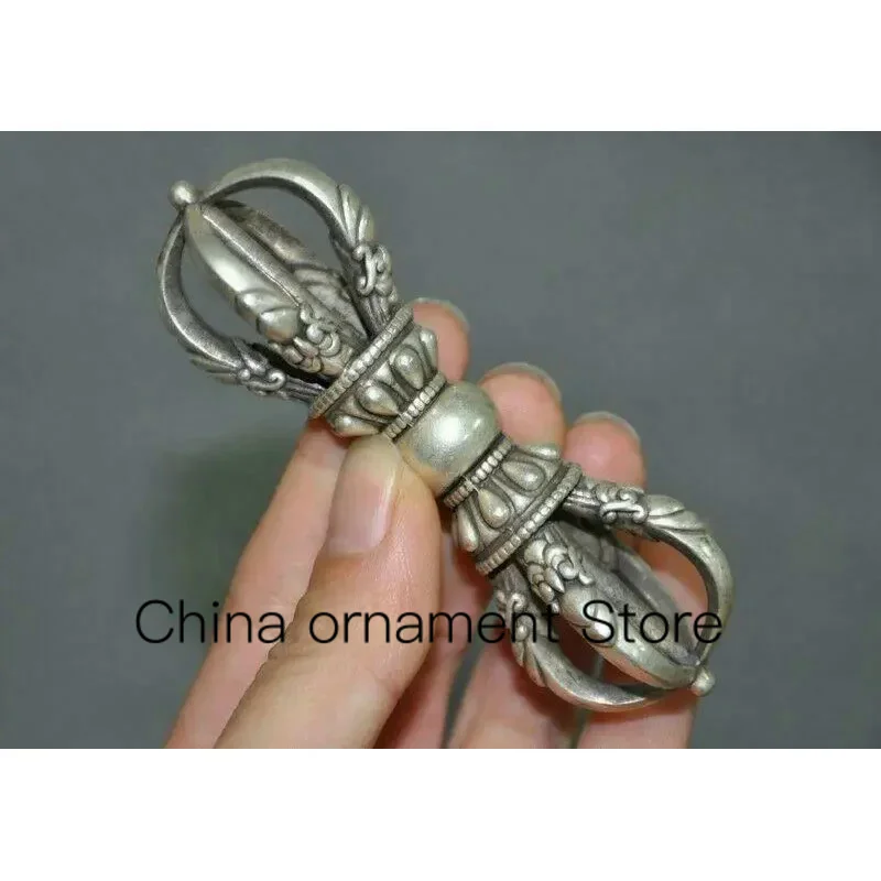 

Old Tibet Tantra Buddhism Tibetan Silver Dorje Phurpa Pestle Vajra Exorcism FaQi