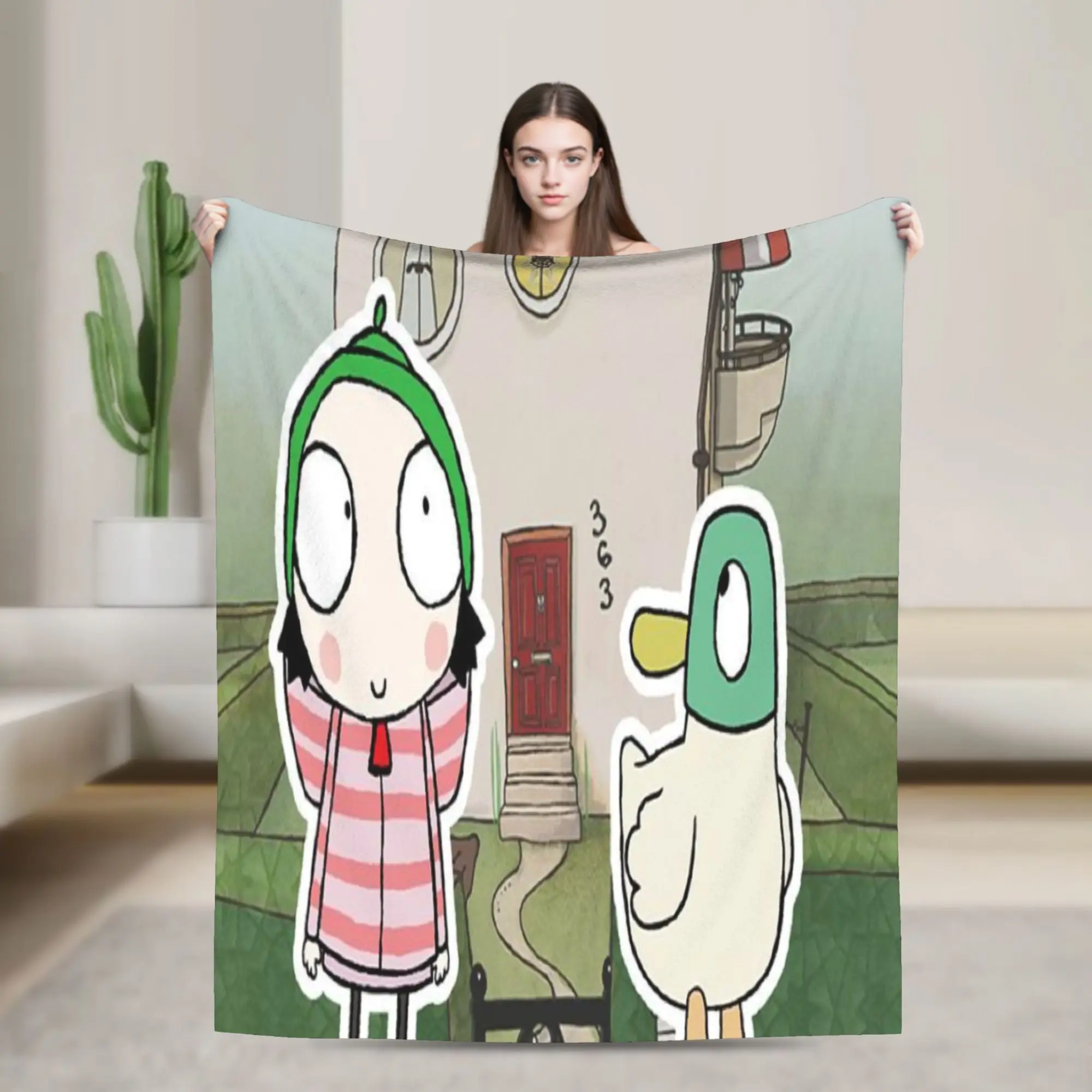 Comfort Sarah And Duck Blanket Accessories Sofa Decorative  Blanket Throw Lightweight Fleece for Office