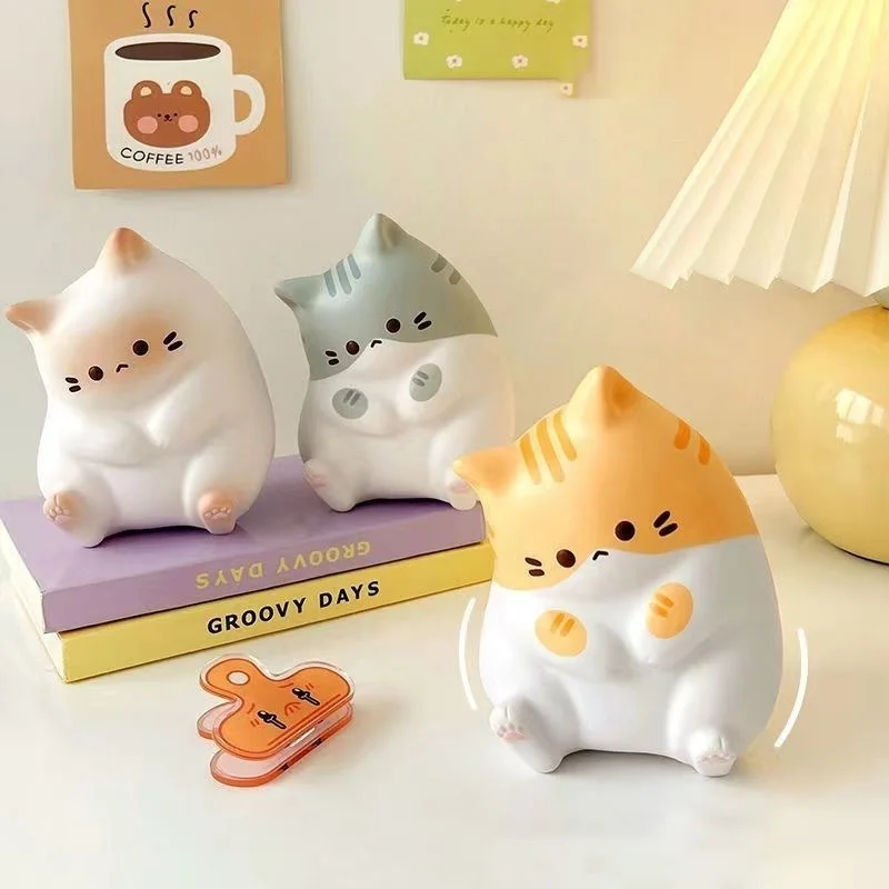 1/2/3Pcs Adorable Cartoon Cat Squeeze Toys for  Adult Soft Pinch PU Slow Rebound Balls Pop Fidget Toys Halloween Christmas Gifts
