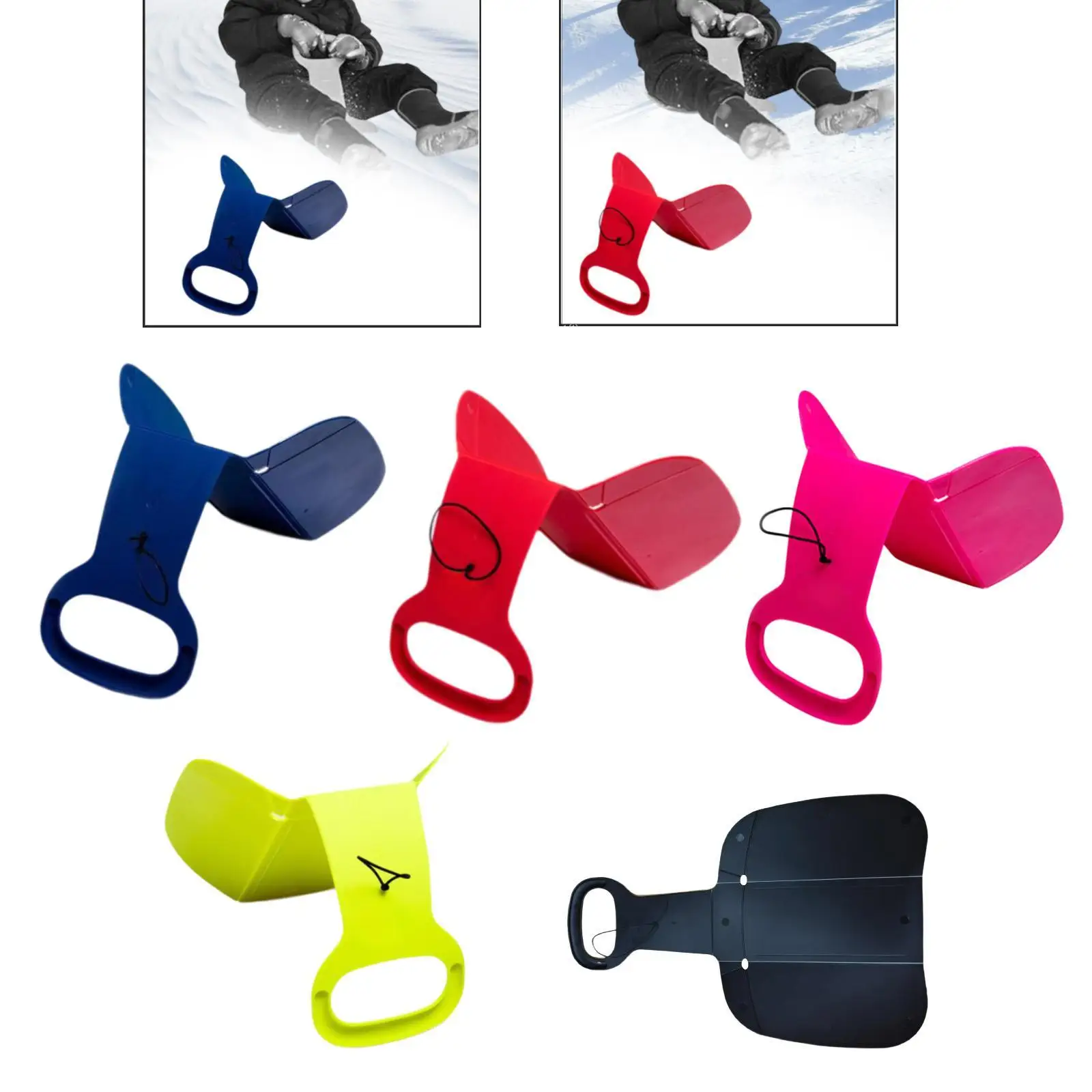 

Outdoor Portable Snow Sled for Children Adults Lightweight Sliding Board Winter Ski Sledge for Snow Grass