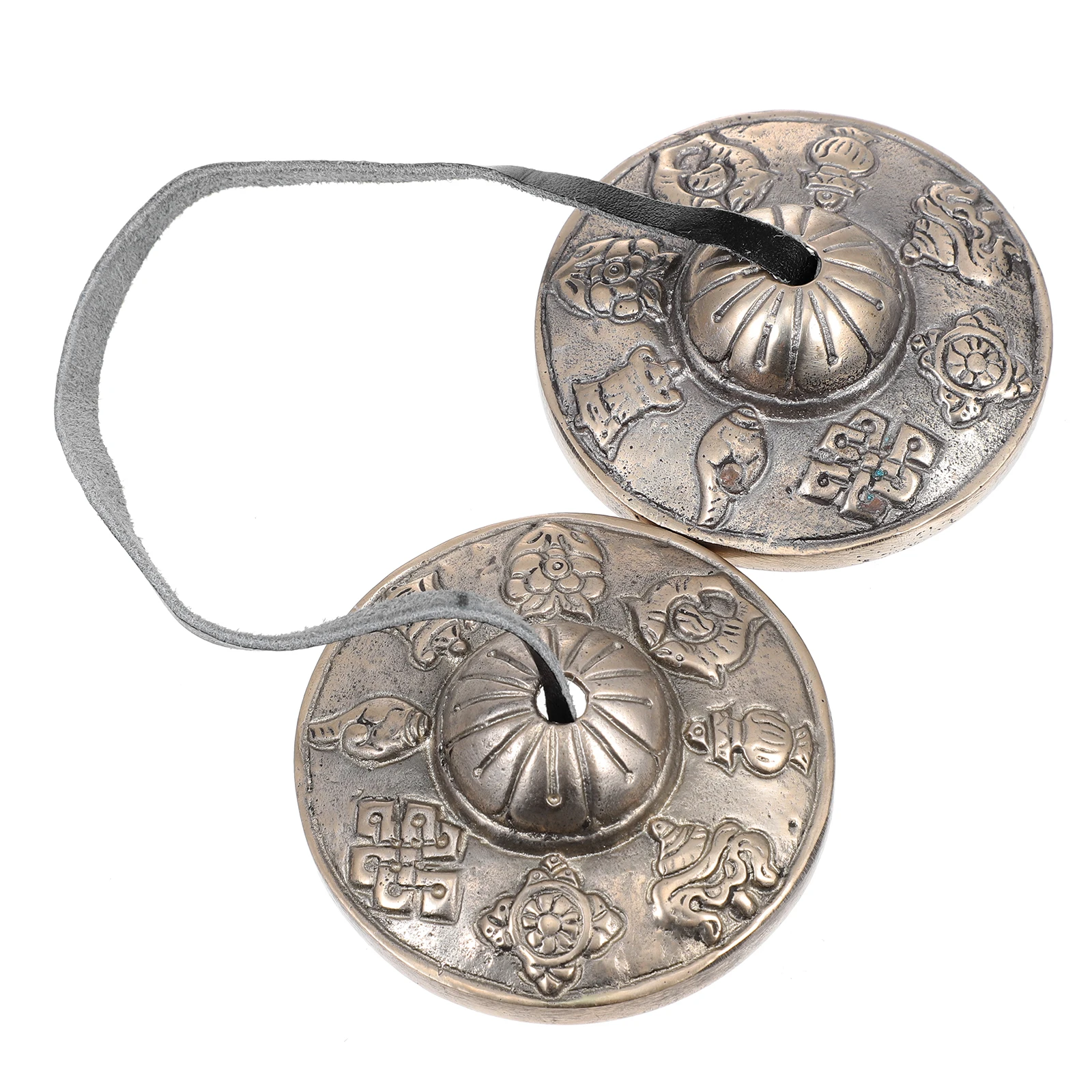 

Brass Meditation Cymbal Yoga Spiritual Practice Instrument Durable Handmade Religious Ceremony Small Chime Tibetan Nepal Ritual