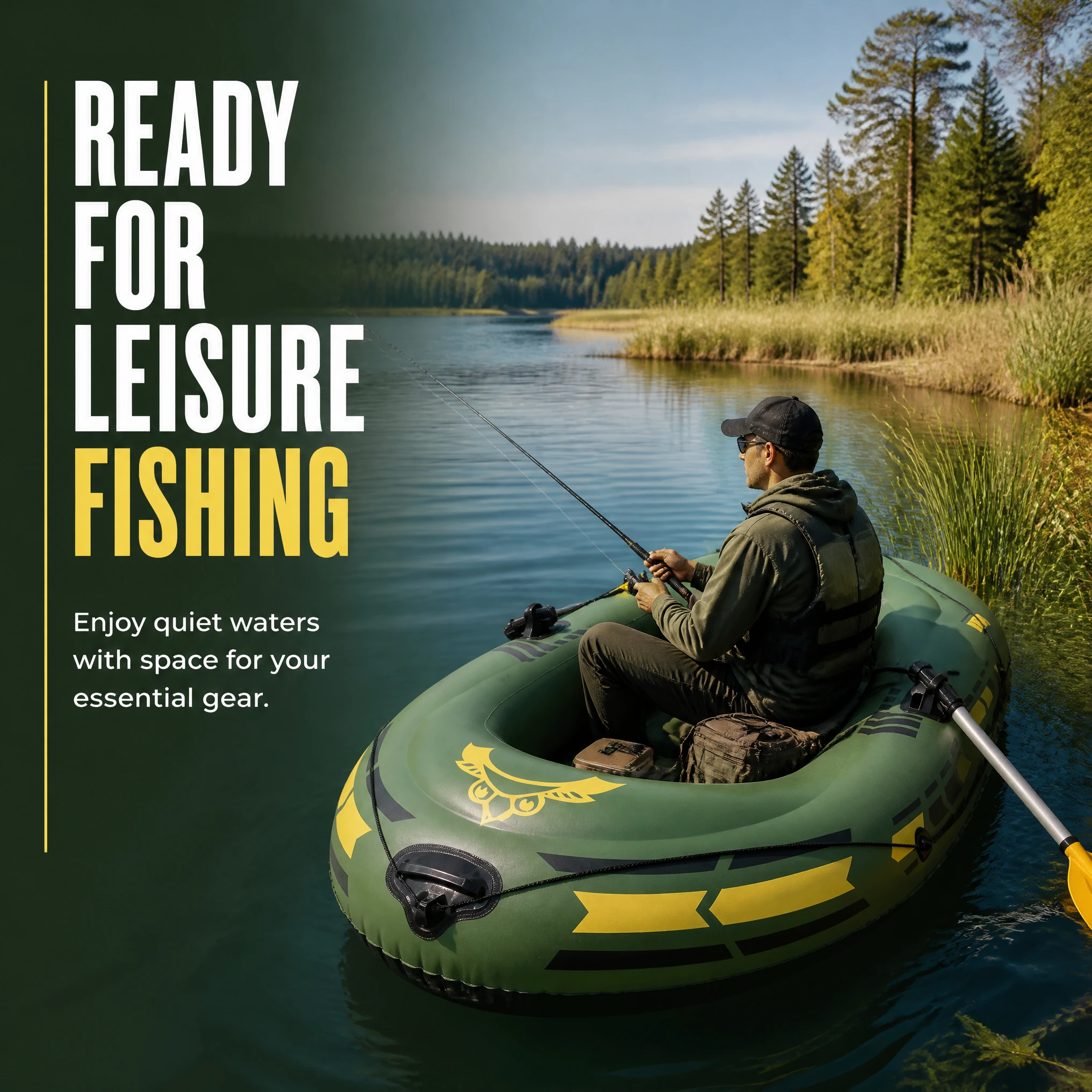 Dwuosobowy ponton z grubego PV – Fishing Boat Paddle recenzja i cena