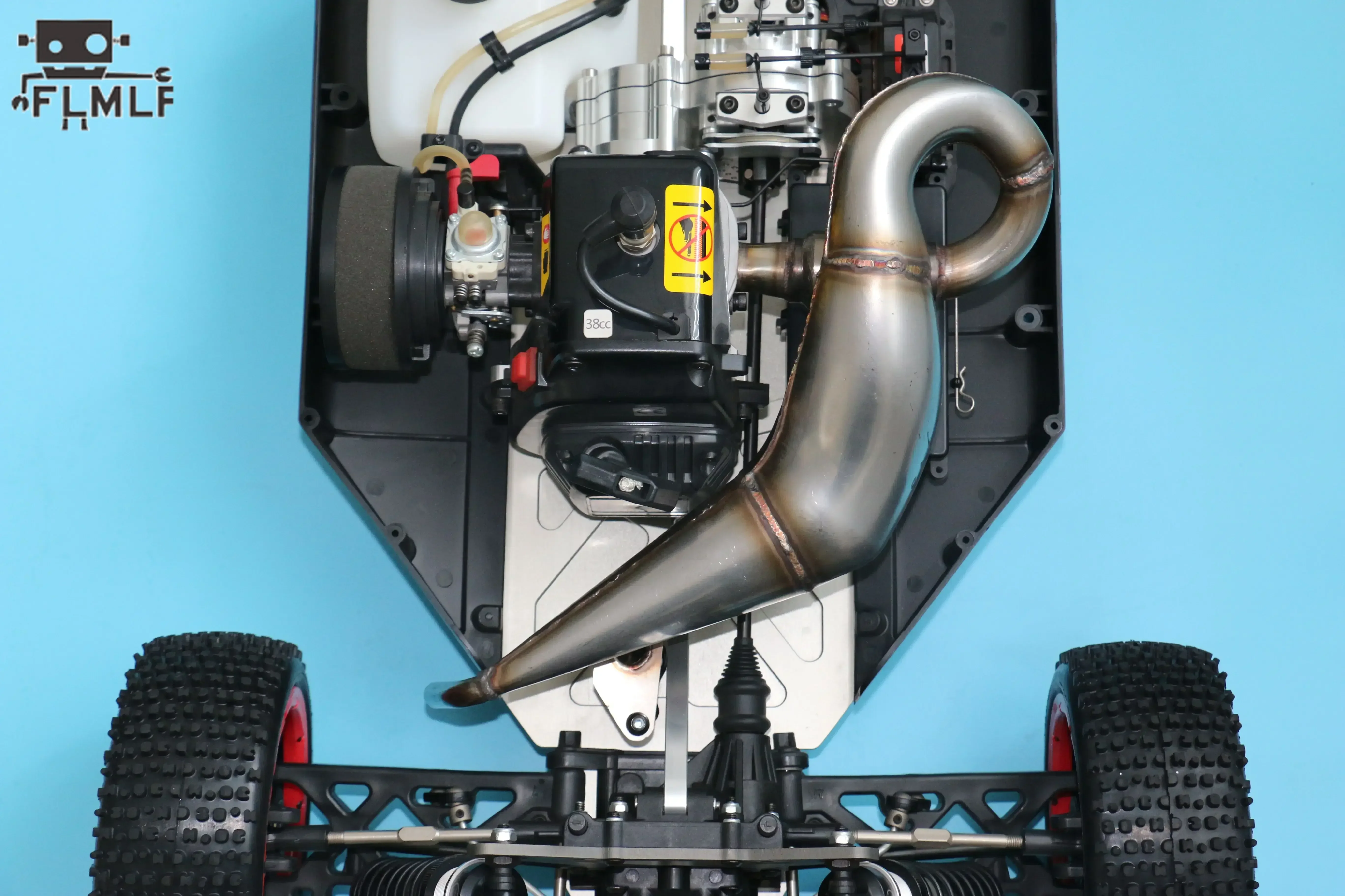 Metal Exhaust Pipe Kit for 1/5 Losi 5ive-t Rovan LT King Motor X2 QL FID RACING TRUCK RC CAR PARTS