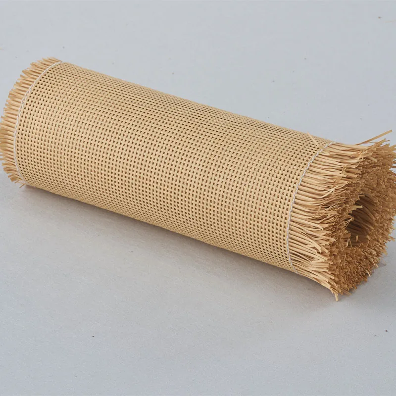 Rattan Material 0.4m - 0.55m Wide Handmade DIY Decoration Four-Corner Pe Square Eye Imitation Natural Ceiling Veneer Furniture Door Frame Screen Woven Mat Auxiliary