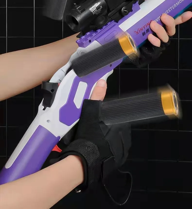 Winchester 1887 Soft Bullet Gun Nylon Schrotflinte Gewehr Shell Spielzeug Schrotflinte Modell Spielzeugpistole Wunderbares Geburtstagsgeschenk für Kinder