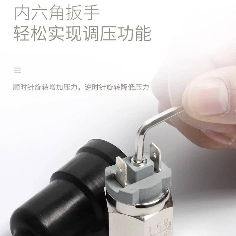 Pneumatic tool, diaphragm adjustable pressure switch