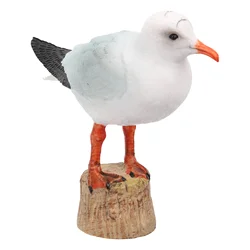 Modelo de gaviota de pico rojo, estatuilla náutica en miniatura, juguetes de decoración, estatua de plástico, acentos para el hogar