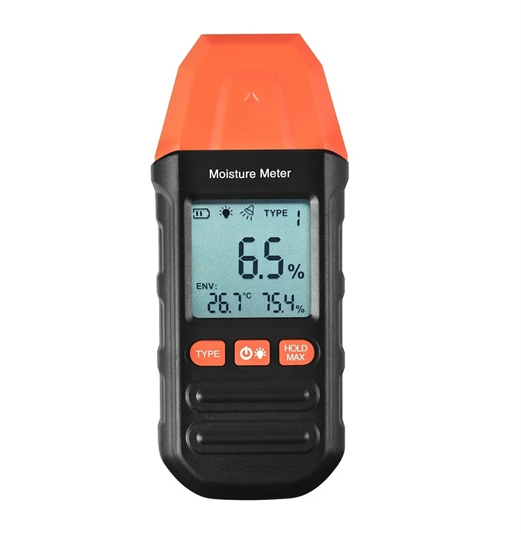 YW-212 go yojo Wood Moisture Meter Environmental Temperature Humidity Measurement 0.1% Resolution Buzzer Notification Automatic