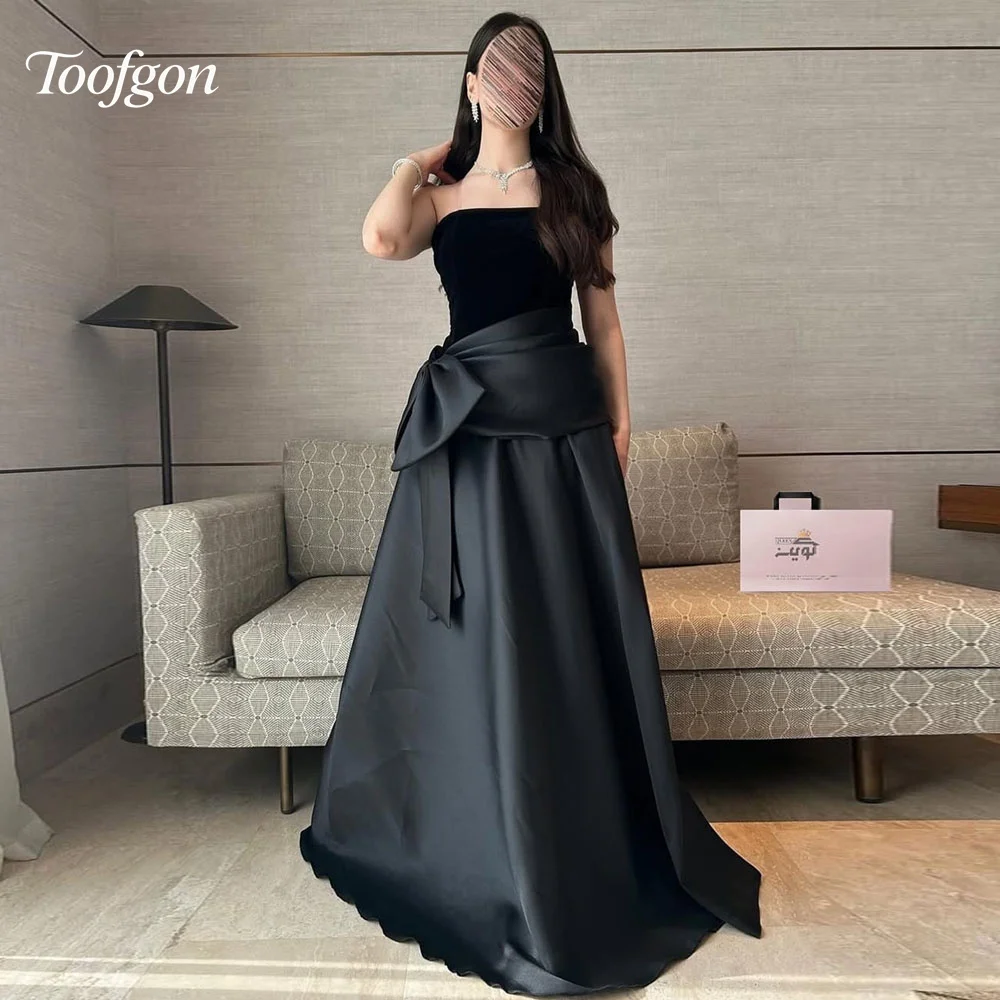 

Toofgon Simple Elegant Women Party Dress Satin Sleeveless Evening Gown Birthday Dress Customized A Line Prom Dresses