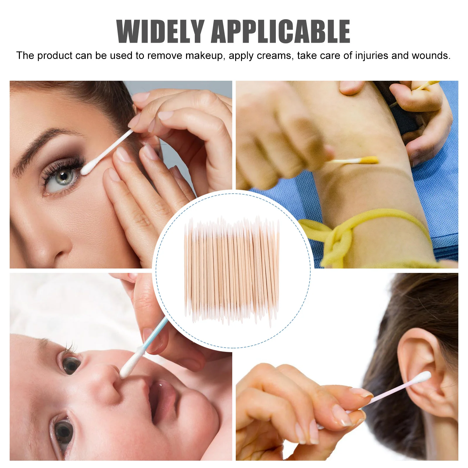 2 Stuks DoublePointed CottonSwabs Zachte BeautyTools Precisie Toepassing CorrigerenBlending WenkbrauwenLiner LipNails