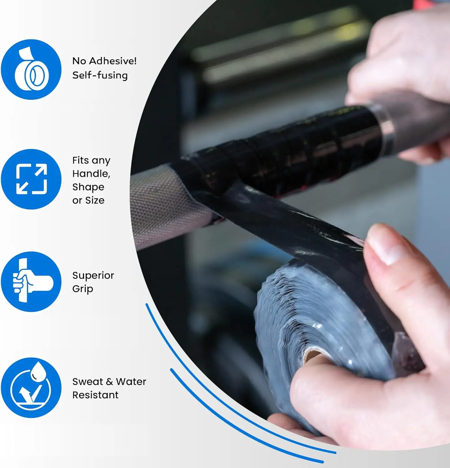 Self Adhesive Silicone Tape, Silicone Rubber Bags For Pull Rods, Barbells, Dumbbells, Sports And Fitness Equipment, And Tools