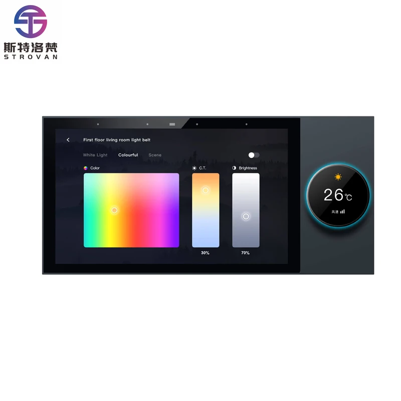 

ZXHK 7'' IPS Touch Screen Wifi Smart Control Panel Multi-Function Tuya Zigbee Gateway Android Bar Design Wall Mounted App Operat