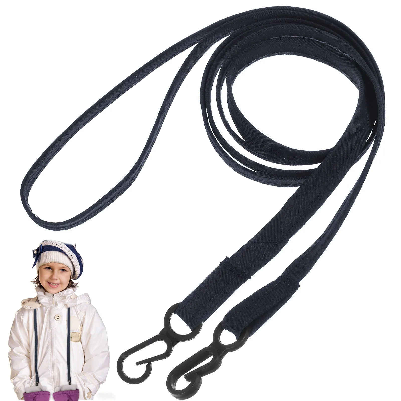 

Ski Gloves Neck Strap Nylon 47 Inch Anti Lost Mittens Rope Clip Holder Safety Glove Lanyard for Winter Snowboard